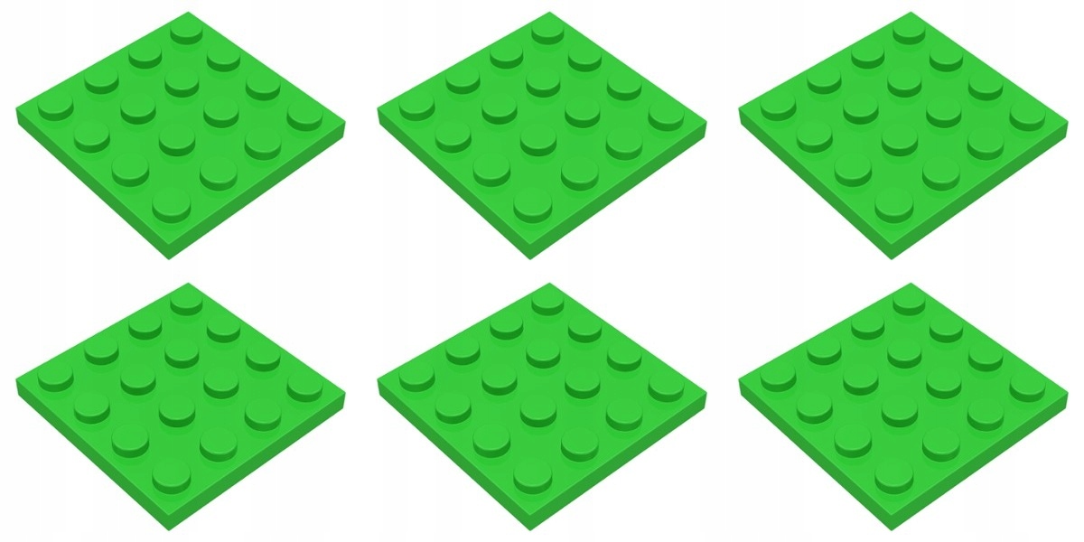 

Lego 3031 Płytka 4x4 zielona jasna (12g) 6 szt.