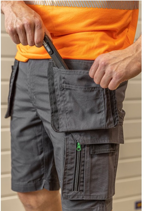 HOGERT SPODENKI KRÓTKIE ROBOCZE Z KIESZENIAMI LEMBERG SZARE R. 2XL 56