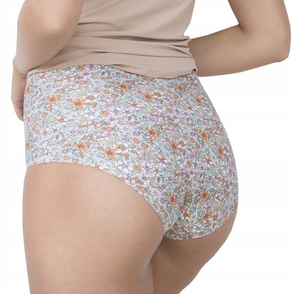 

Wysokie figi w kwiatki Julimex Beige Story Maxi