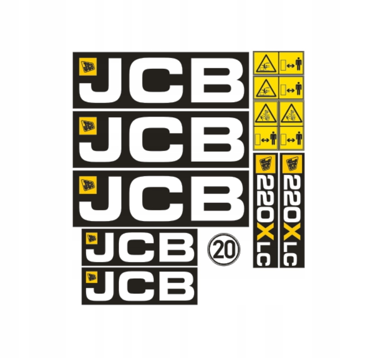 Samolepky s nálepkou Jcb 220X LC