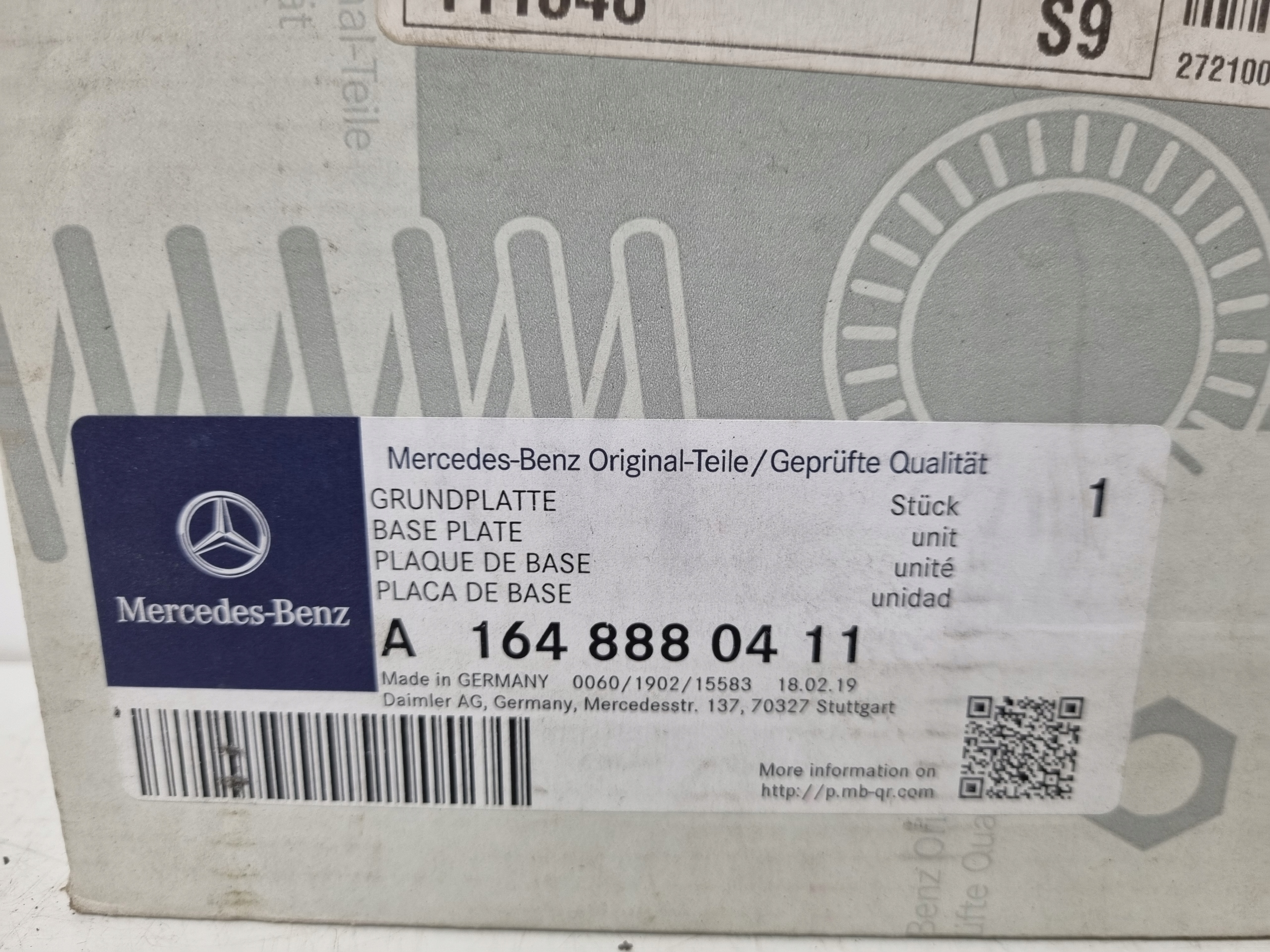 ZNACZEK DISTRONIC MERCEDES A1648880411 Numer katalogowy części A1648880411