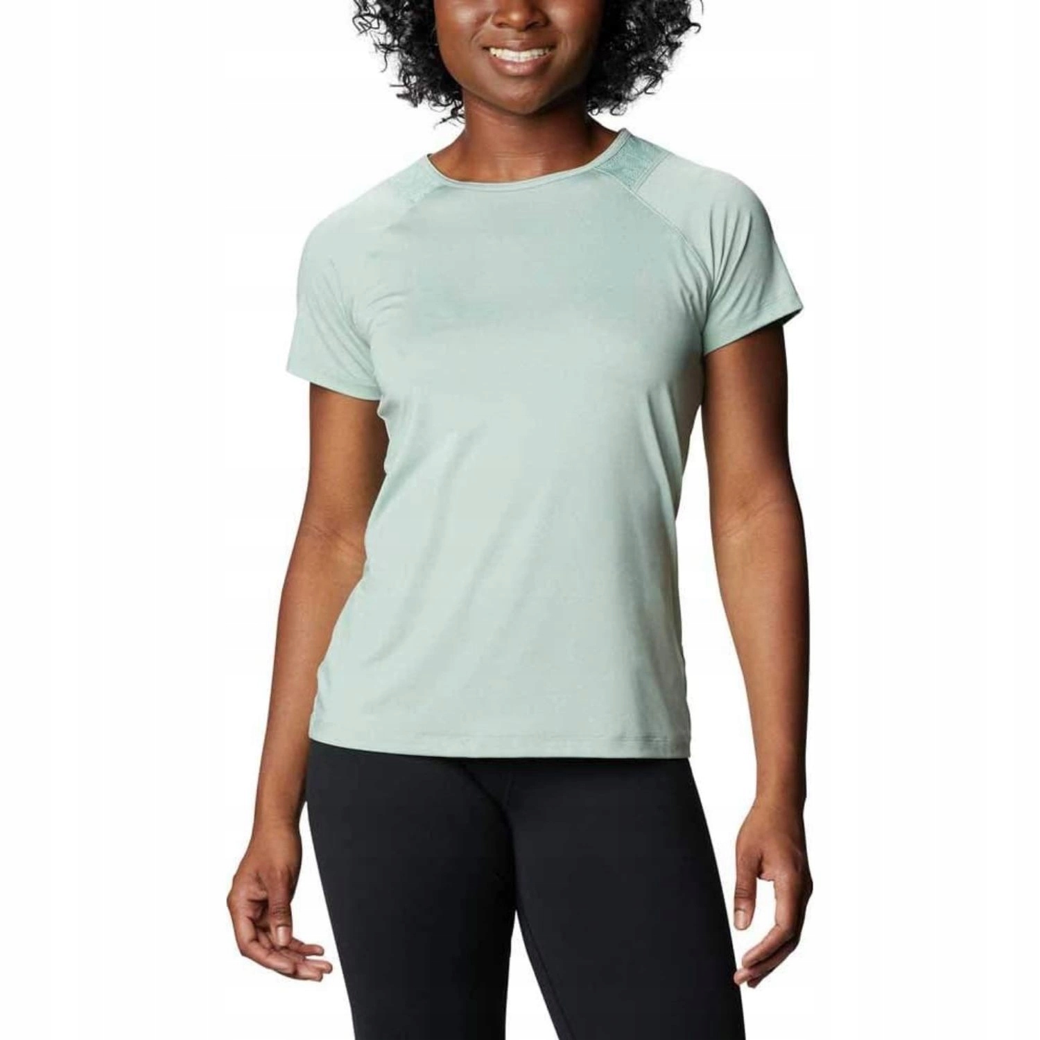 Koszulka damska trekkingowa Columbia Peak To Point zielona techniczna r. L