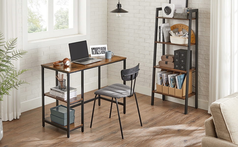 Biurko LOFT INDUSTRIALNE rustykalne dwustronne Kolor mebla odcienie brązu