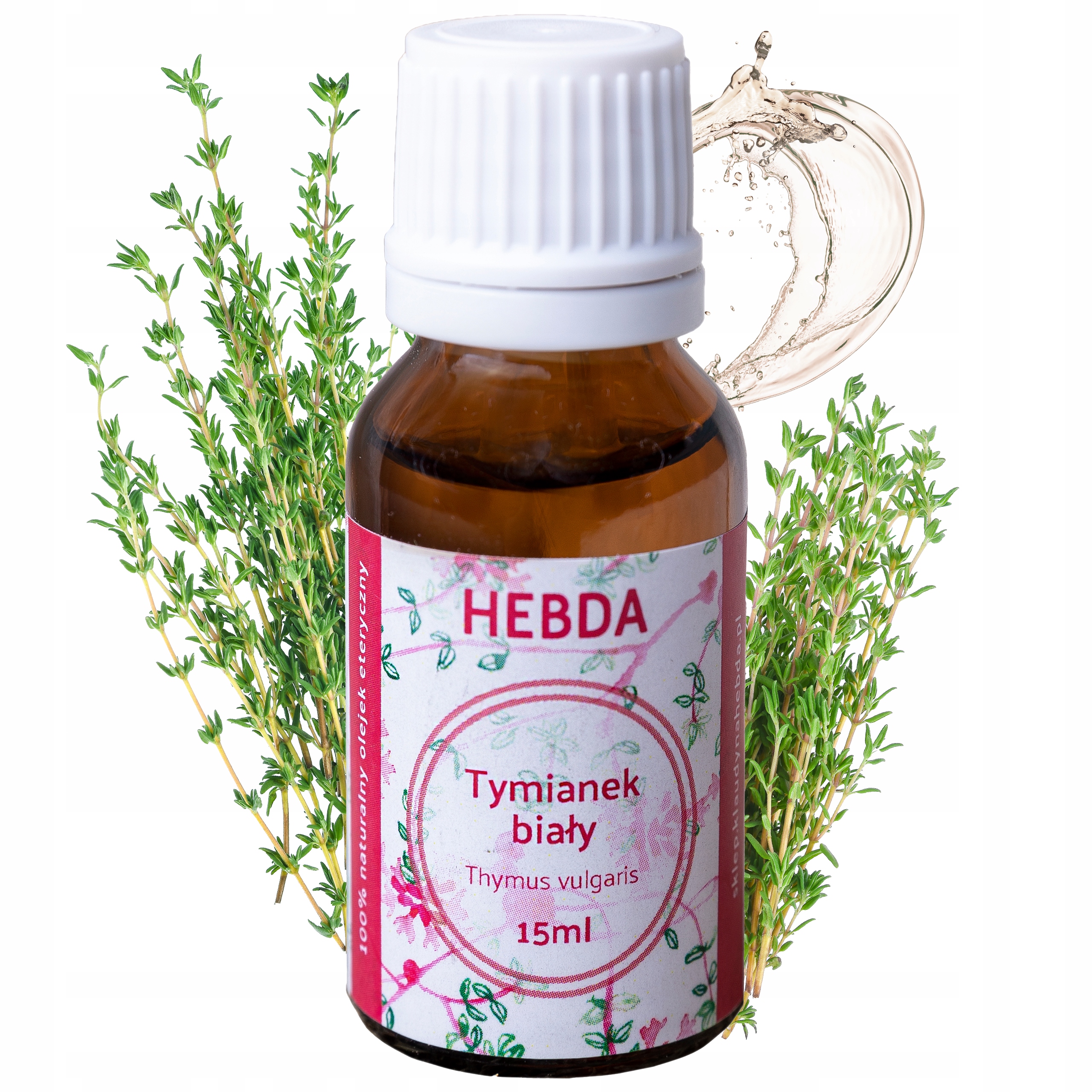 Olejek Eteryczny Tymiankowy Biały Naturalny Rześki Naturalny Hebda 15ml
