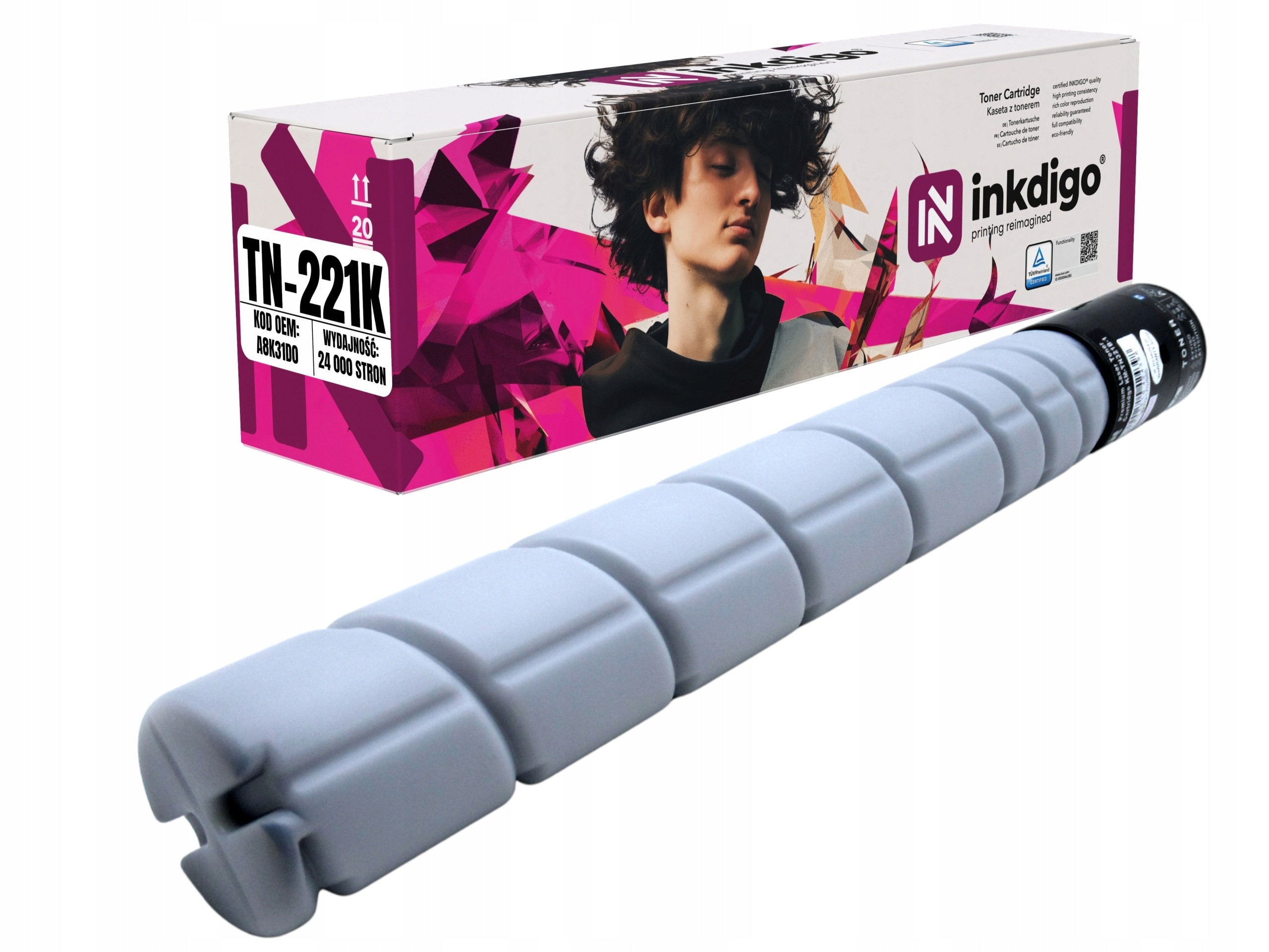 Náhradní toner Inkdigo TN221K A8K3150 pro Konica Minolta Bizhub C227 C287