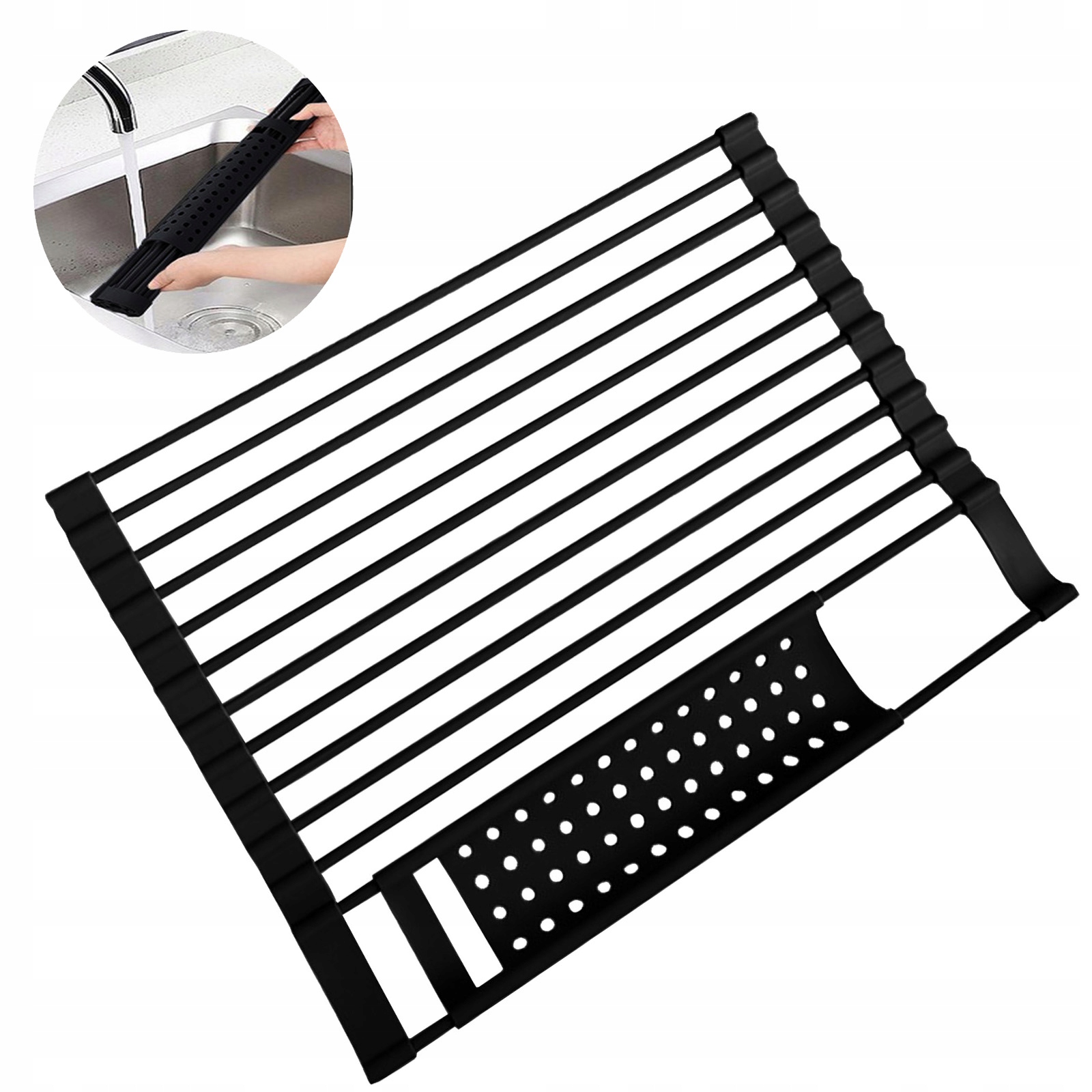 OCIEKACZ ZWIJANY SUSZARKA KRATKA DO NACZYŃ SILIKON Typ do zlewu