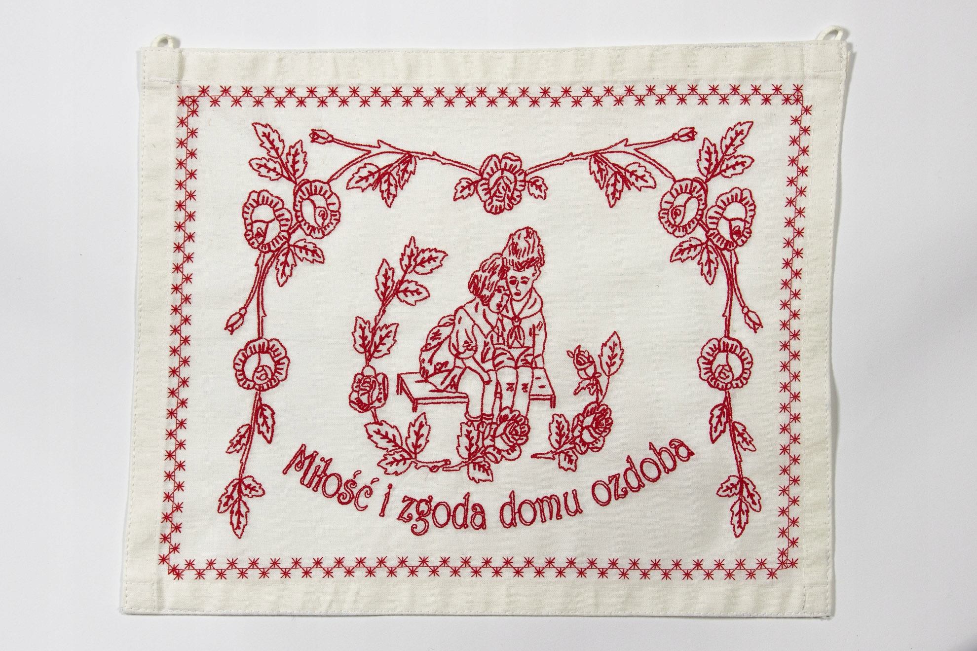 

Haftowana Makatka Miłość i zgoda domu ozdoba cze