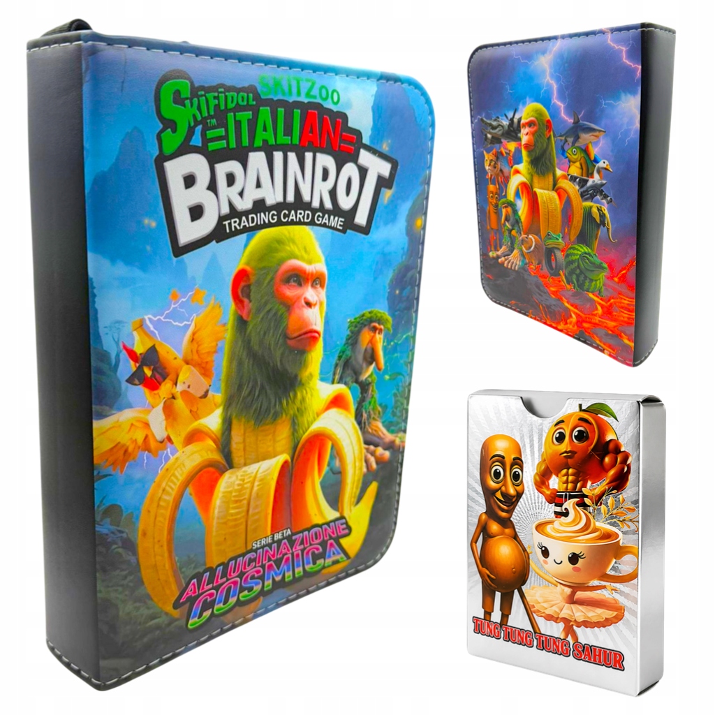 Album na 400 kart Brainrot 55 kart kolekcjonerskich Tcg