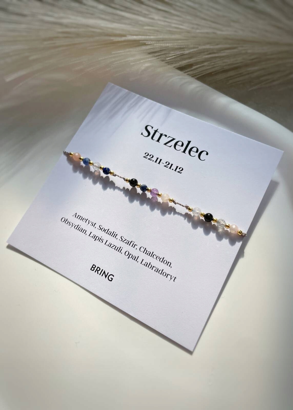 Pozlacený náramek znamení zvěrokruhu Střelec