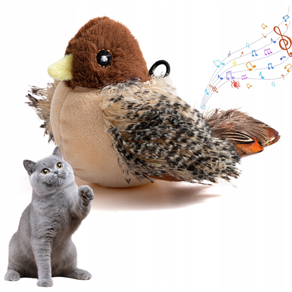 Levně Interaktivní Hračka Pro Kočky Létající Ptáček Pohyblivý Ptáček Koťátko