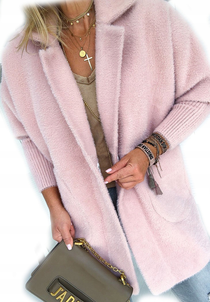 

Płaszcz Alpaka Długi Płaszczyk Wełna Kurtka L