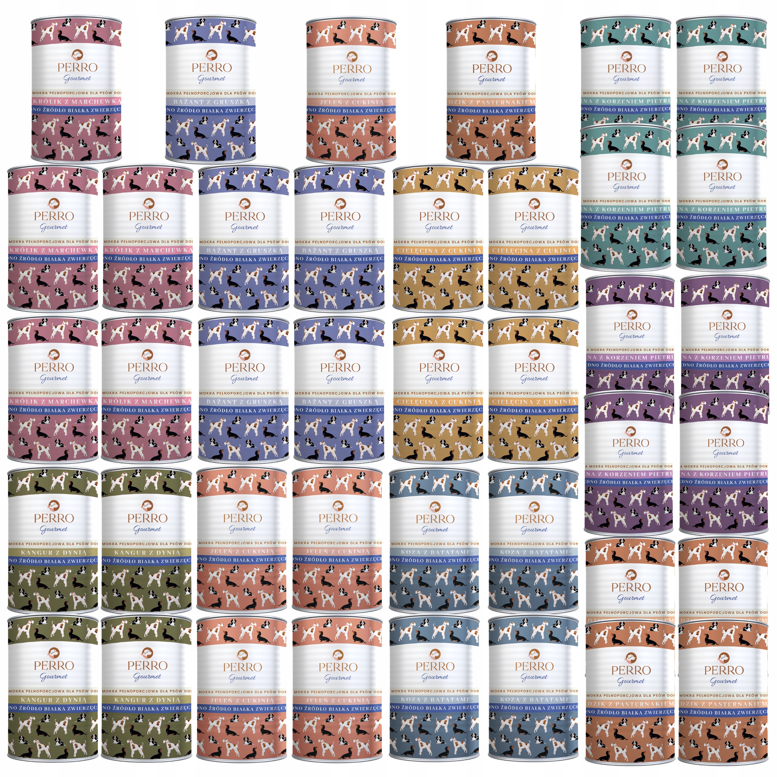 Levně Perro Gourmet Krmivo mokré pro psa mix chutí 40 x 400 g