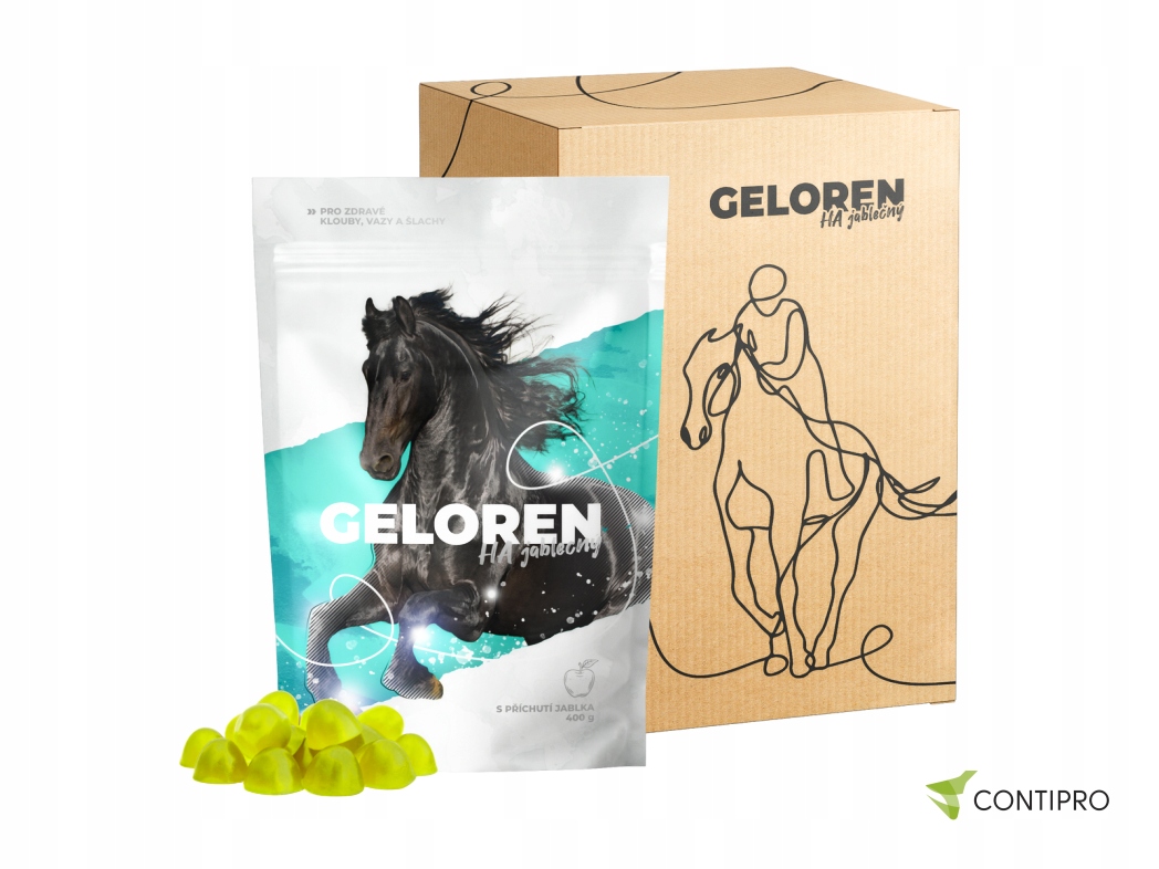 Kolagen dla koni Geloren Horse Ha Contipro żelki jabłkowe 450 g. 60 szt Marka Contipro