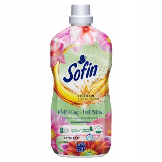 Levně 5 x Sofin Well Being Koncentrovaná tekutá aviváž Feel Relax