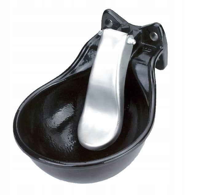 Litinová Napáječka S Jazykem Z Nerezového Plechu Černá 1,45 L Kerbl