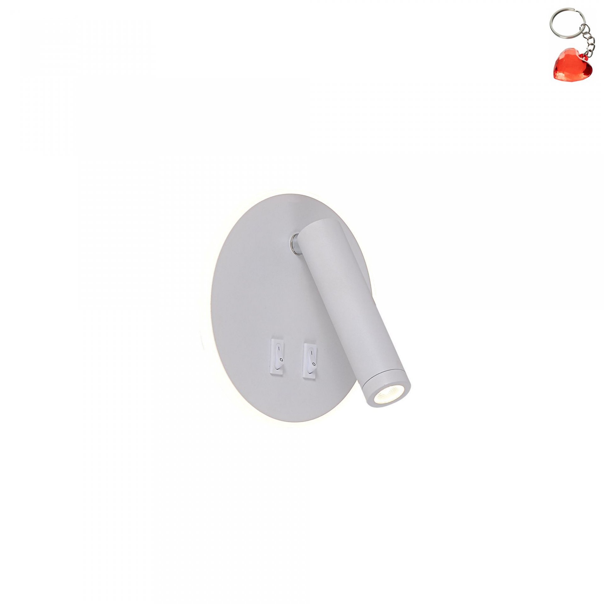 Led nástěnné svítidlo 5,5/2,5 W s reflektorem a vypínačem Circa W4107-WH Zuma Line