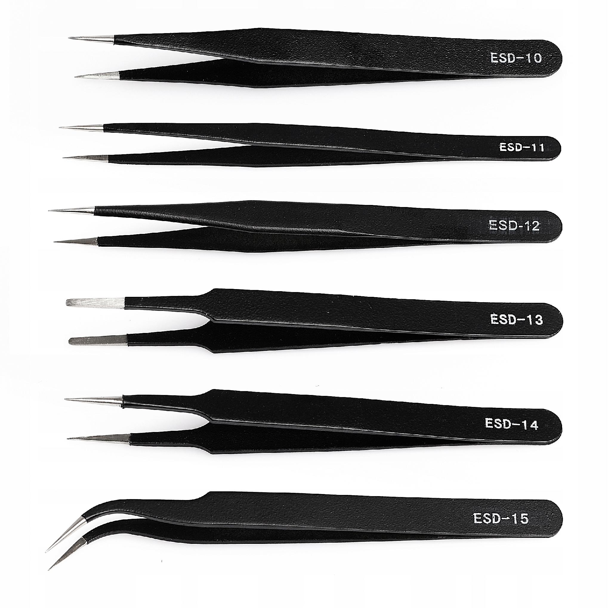 

Zestaw Metalowych Pęset Esd 6SZT Pinceta Pęsety