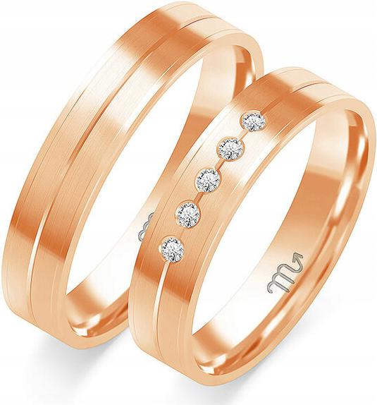 Zlatý snubní prsten gravírovaný 585, 23 24 25, lesklý, elegantní vzor