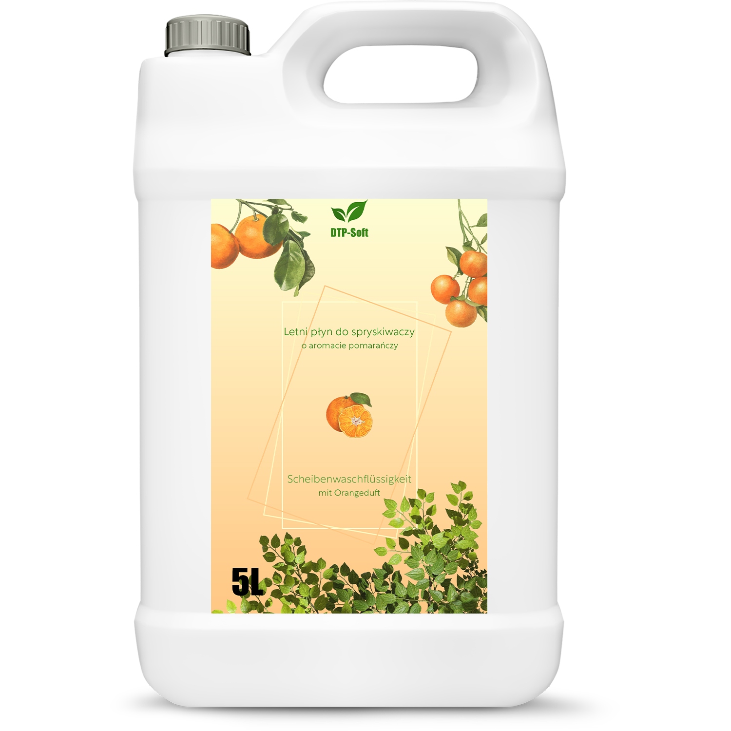 5L Płyn do Spryskiwaczy – POMARAŃCZA –Letni Sprysk 5 litrów PREMIUM ORANGE