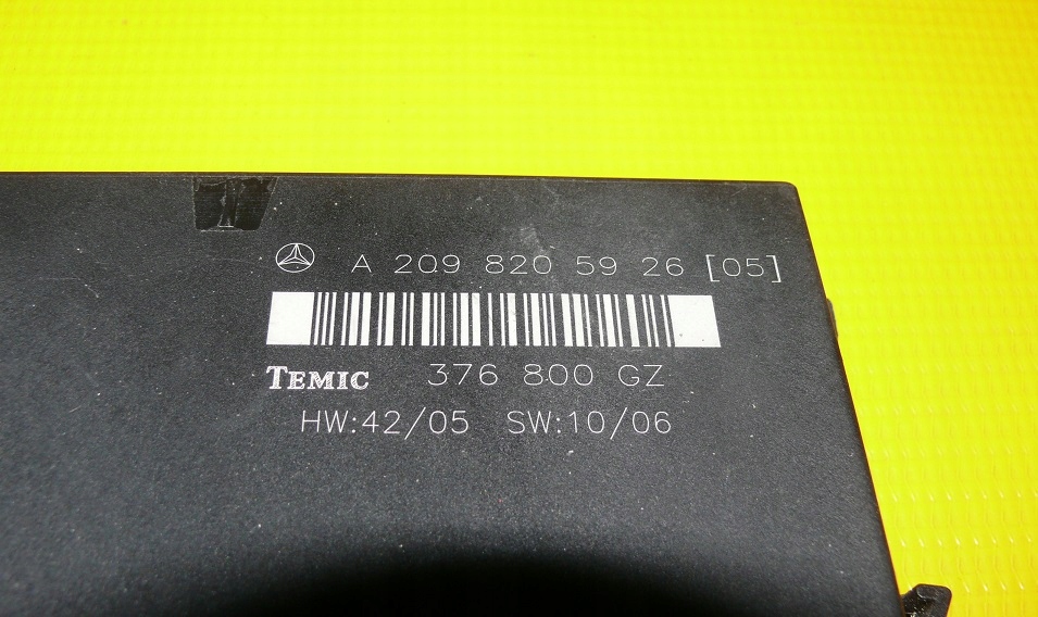control unit comfort control unit MERCEDES CLK II 2 W209 02-09 A2098205926