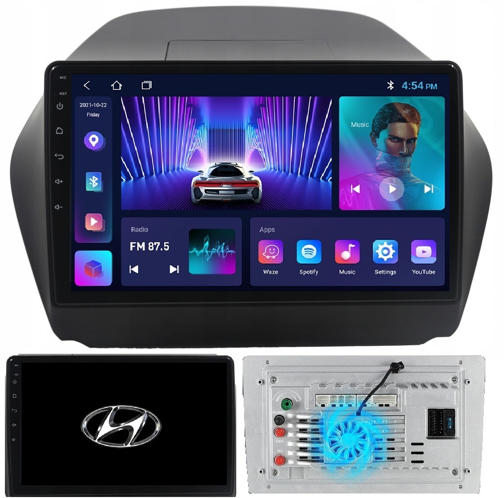Radio Gps Nawigacja Android Hyundai IX35 2009-2015+KAMERA+WENTYLATOR 2/64GB