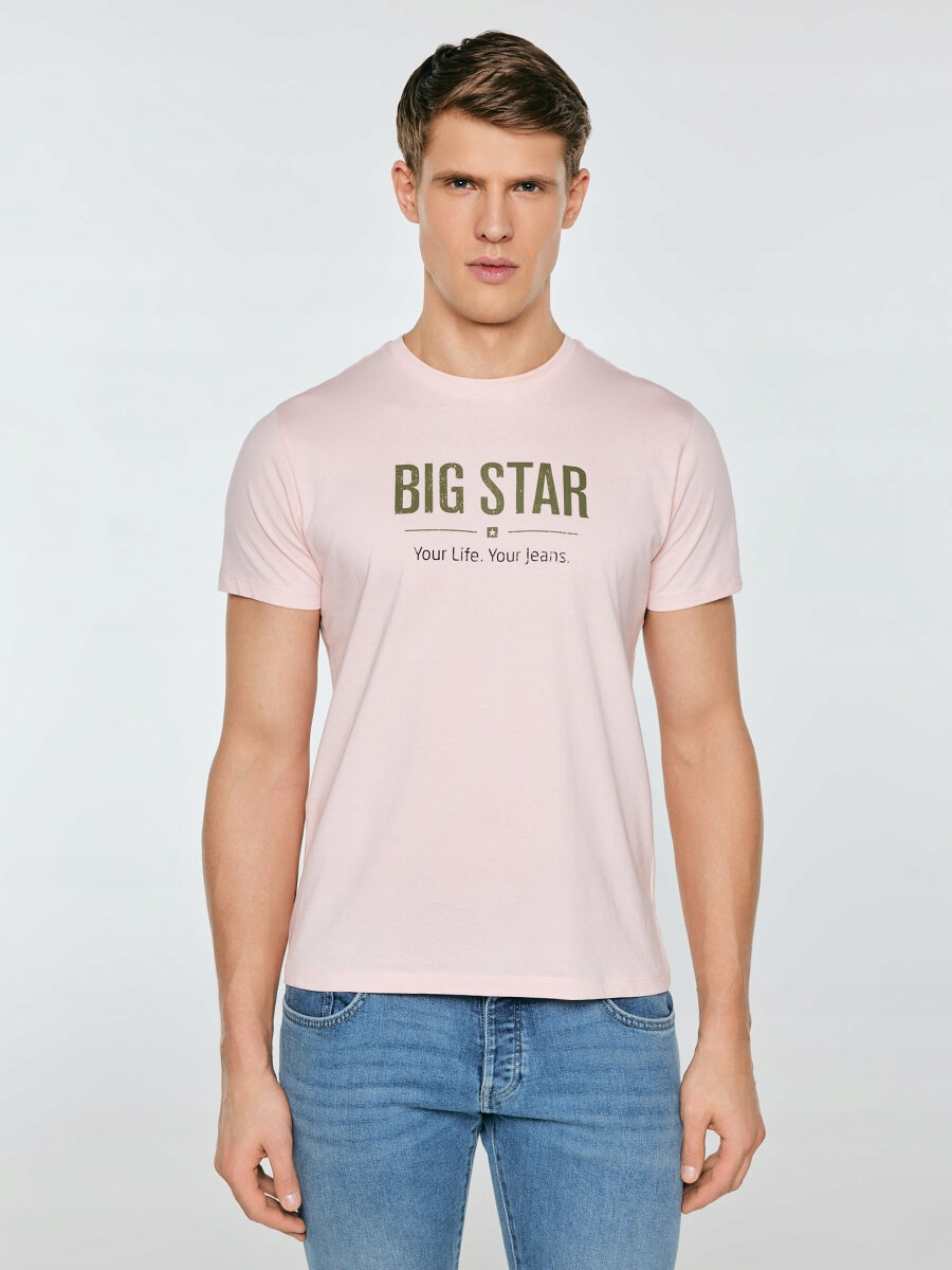 Big Star Tričko klasického střihu růžové Bruno 600 XL