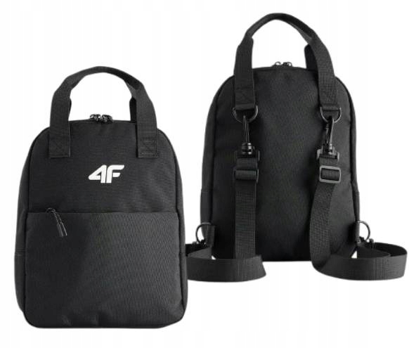 Mały plecak na wycieczkę 4F F608 saszetka na ramie czarny 5L uniwersalny