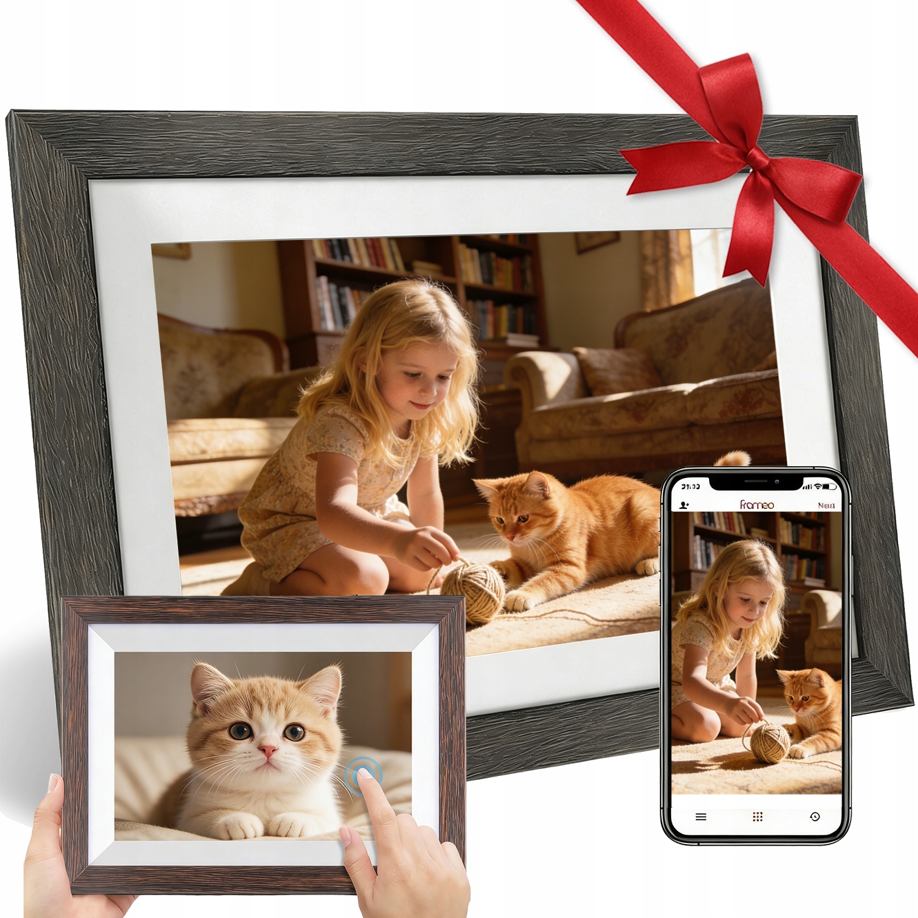 10.1" Hd Inteligentny Cyfrowa Ramka Na Zdjęcia Sterowanie Dotykowe Prezenty