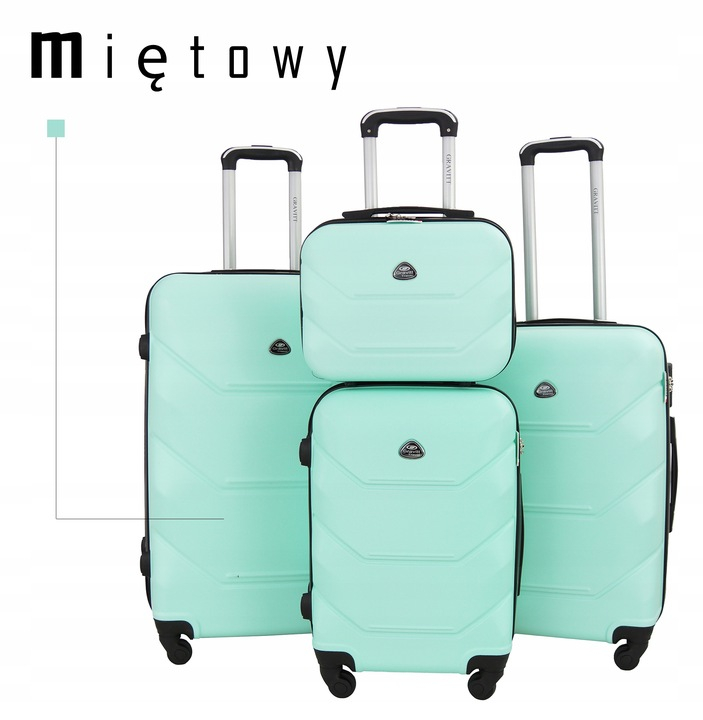 WALIZKI NA KÓŁKACH ZAMEK SZYFROWY ZESTAW 4 SZTUKI Kolor wielokolorowy