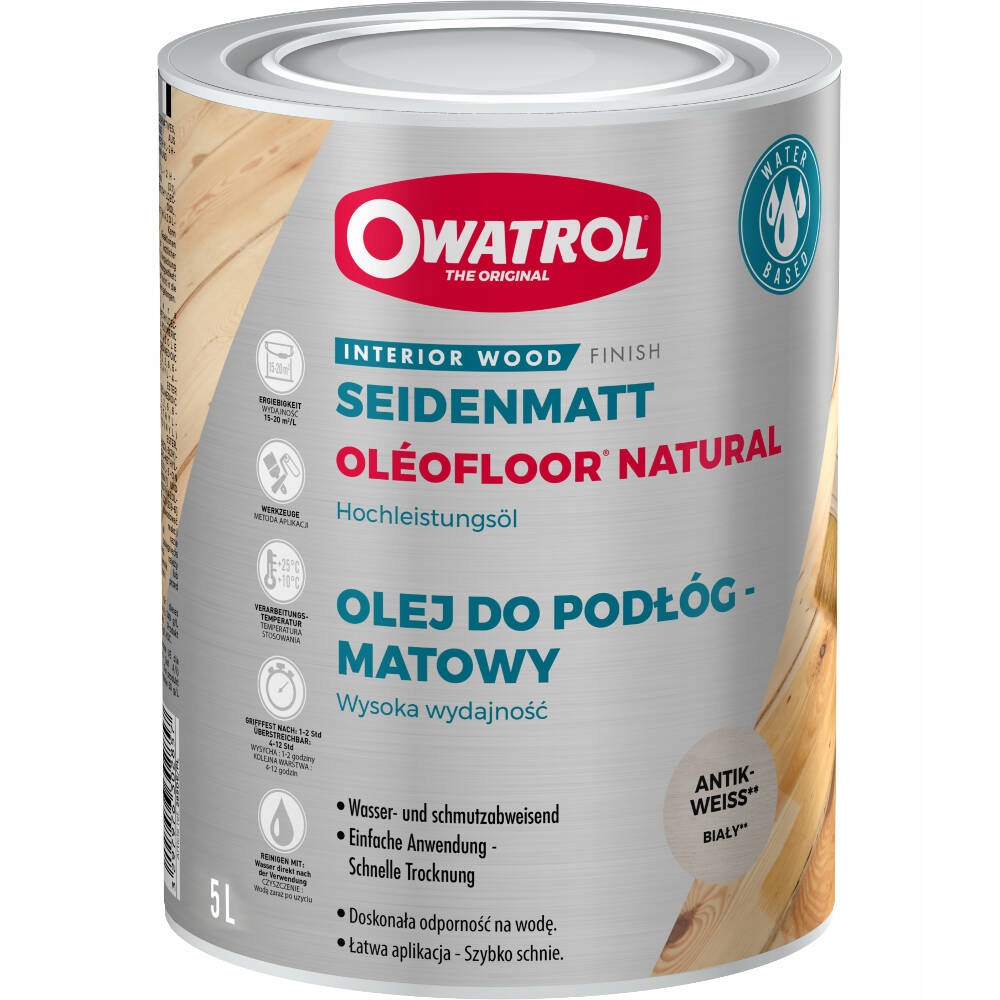 Owatrol Oleofloor Natural olej na podlahy bílý 5L