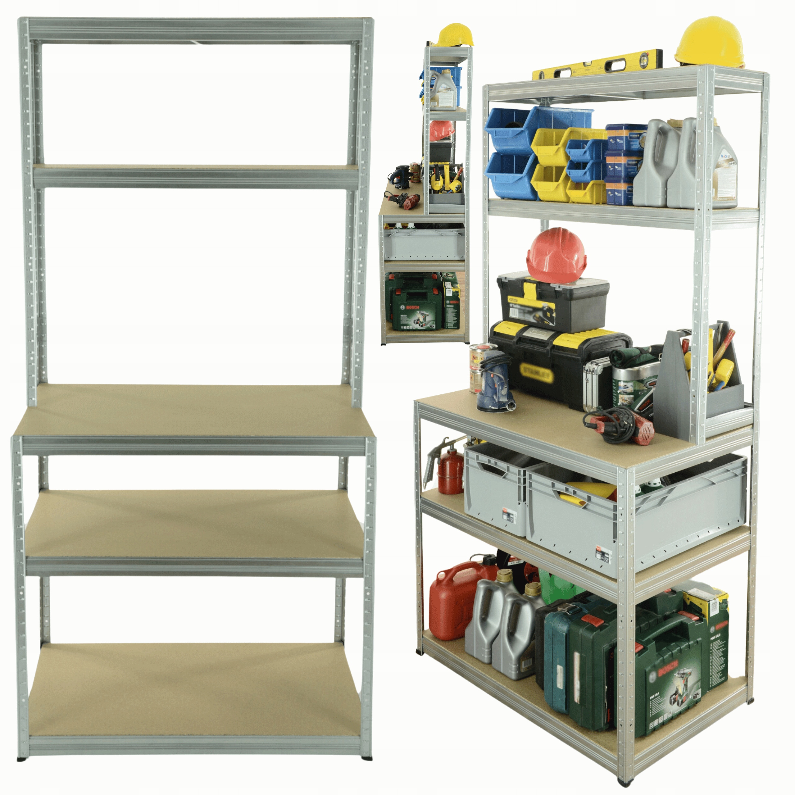 Pracovný stôl kovový pracovný regál 196x100x60 5 políc 275 kg Hdf pozinkovaný