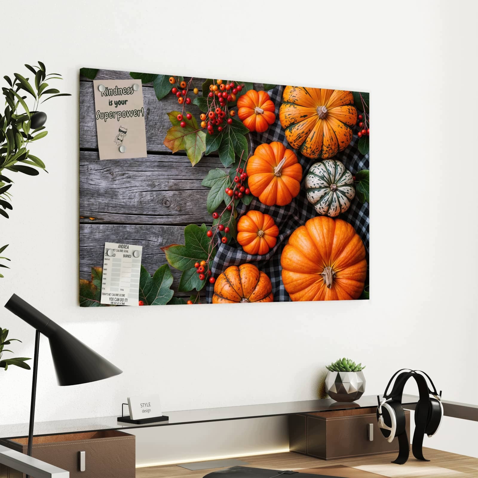 Magnetická tabule Podzimní Dýně 60 × 40 cm