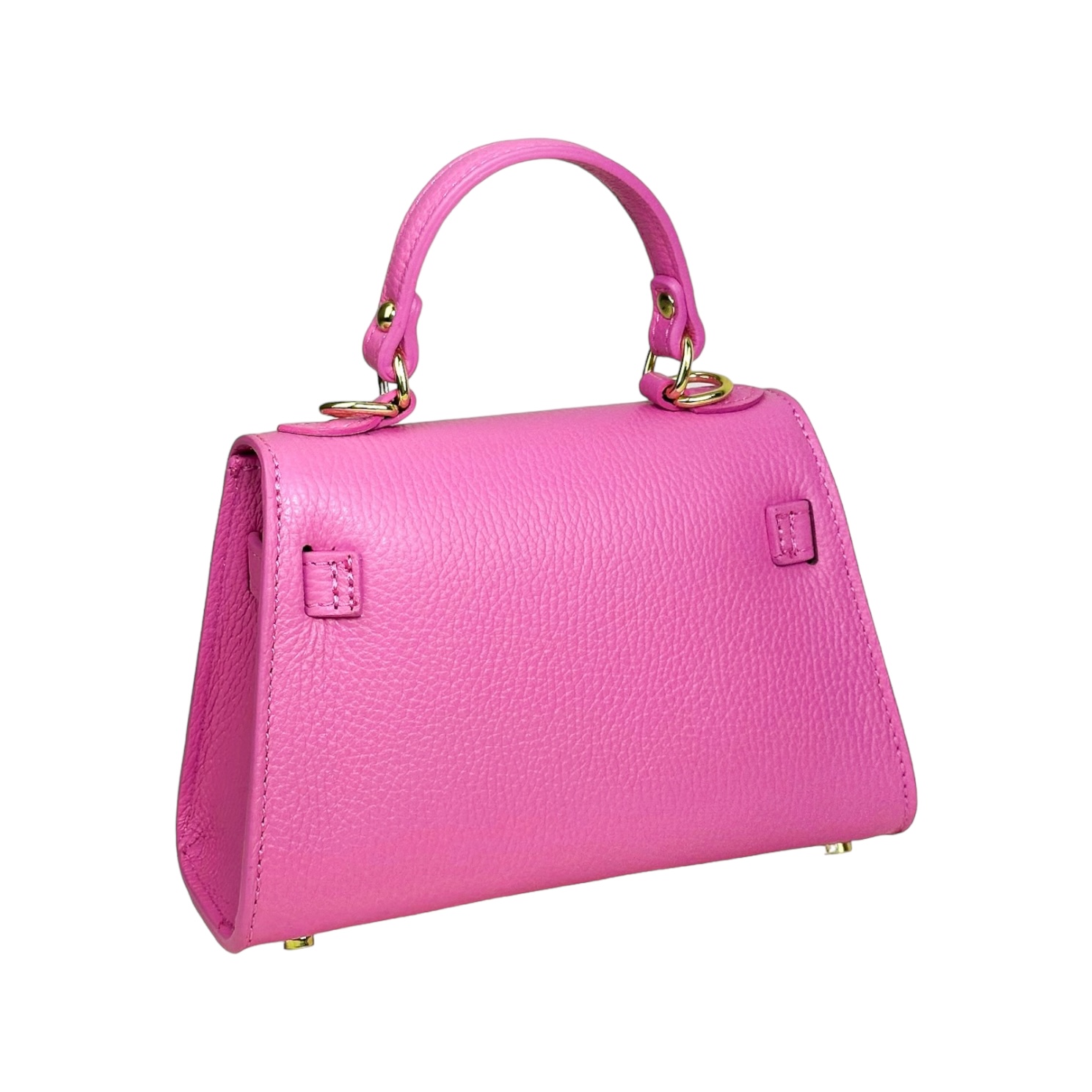 Torebka Damska Kuferek, skóra Emily Różowy Model Emily