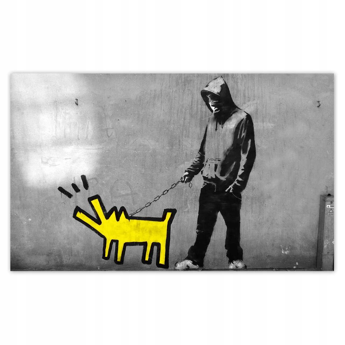 Fototapety 520x318 Żółty piesek Banksy Lol