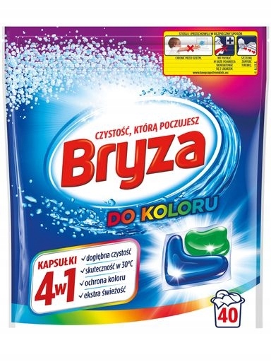 Levně 2x Bryza 4v1 kapsle na praní barvy 40ks