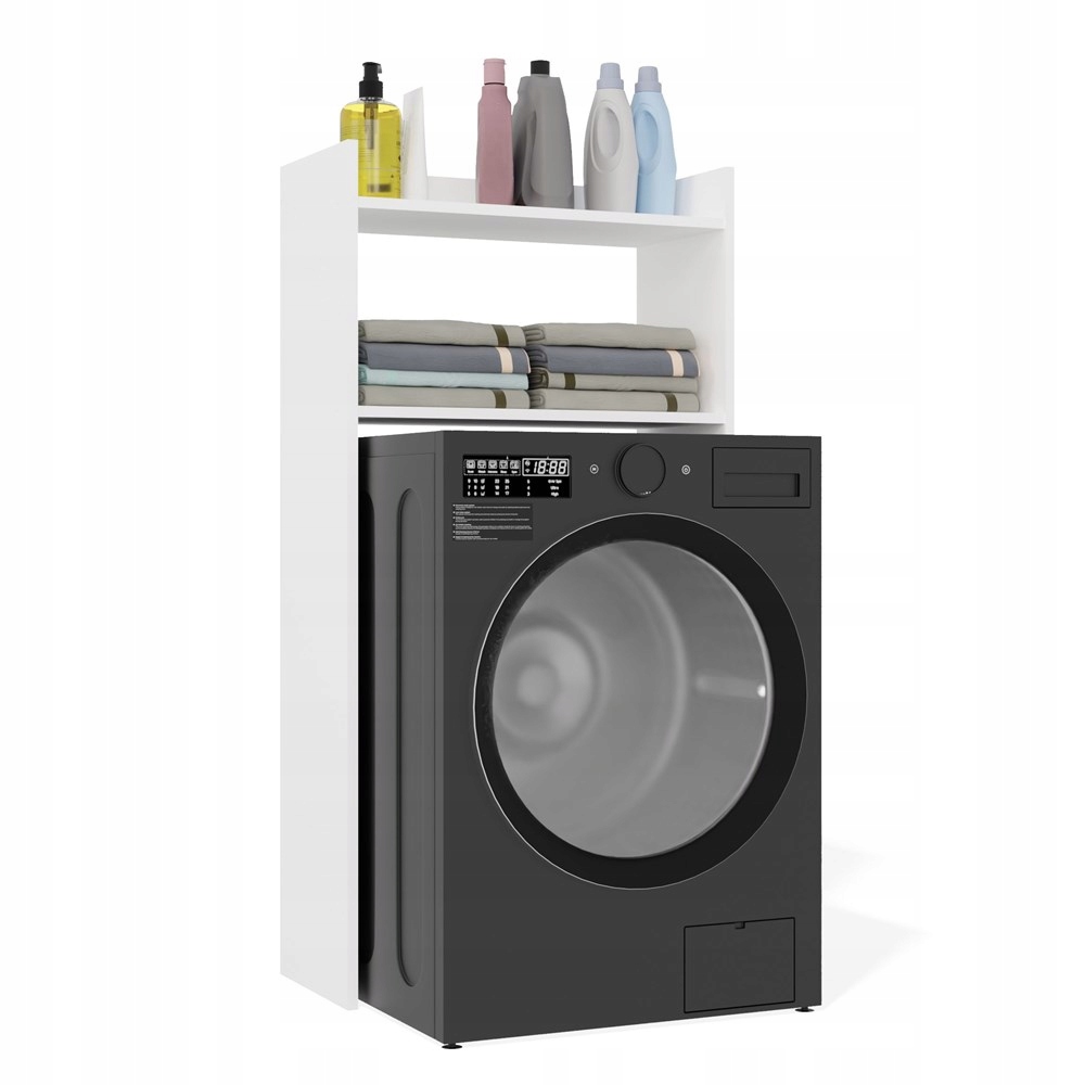 Koupelnová Skříňka Nina Např. Bílá Na Pračku Regál Sloupek 2 Police Do Koupelny