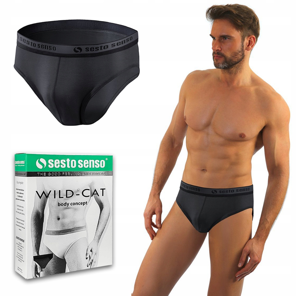 

Sesto Senso Wild Cat przewiewne slipy męskie - XL