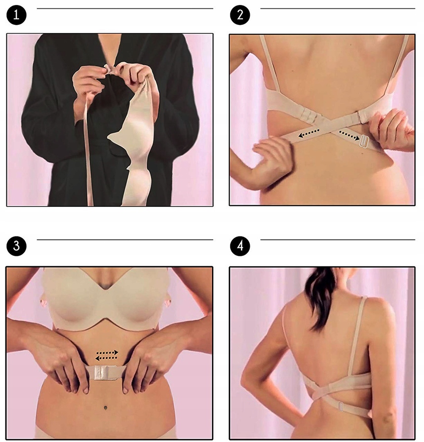 ZESTAW NIEWIDOCZNE ZAPIĘCIE PRZEDŁUŻKI STANIKA BEZ PLECÓW KOMPLET 3 KOLORY Marka Inna marka