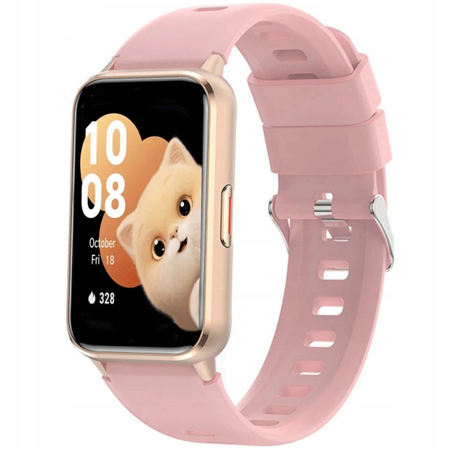 Dětské hodinky Chytré Hodinky Rubicon DF48 zlaté/pink silicone