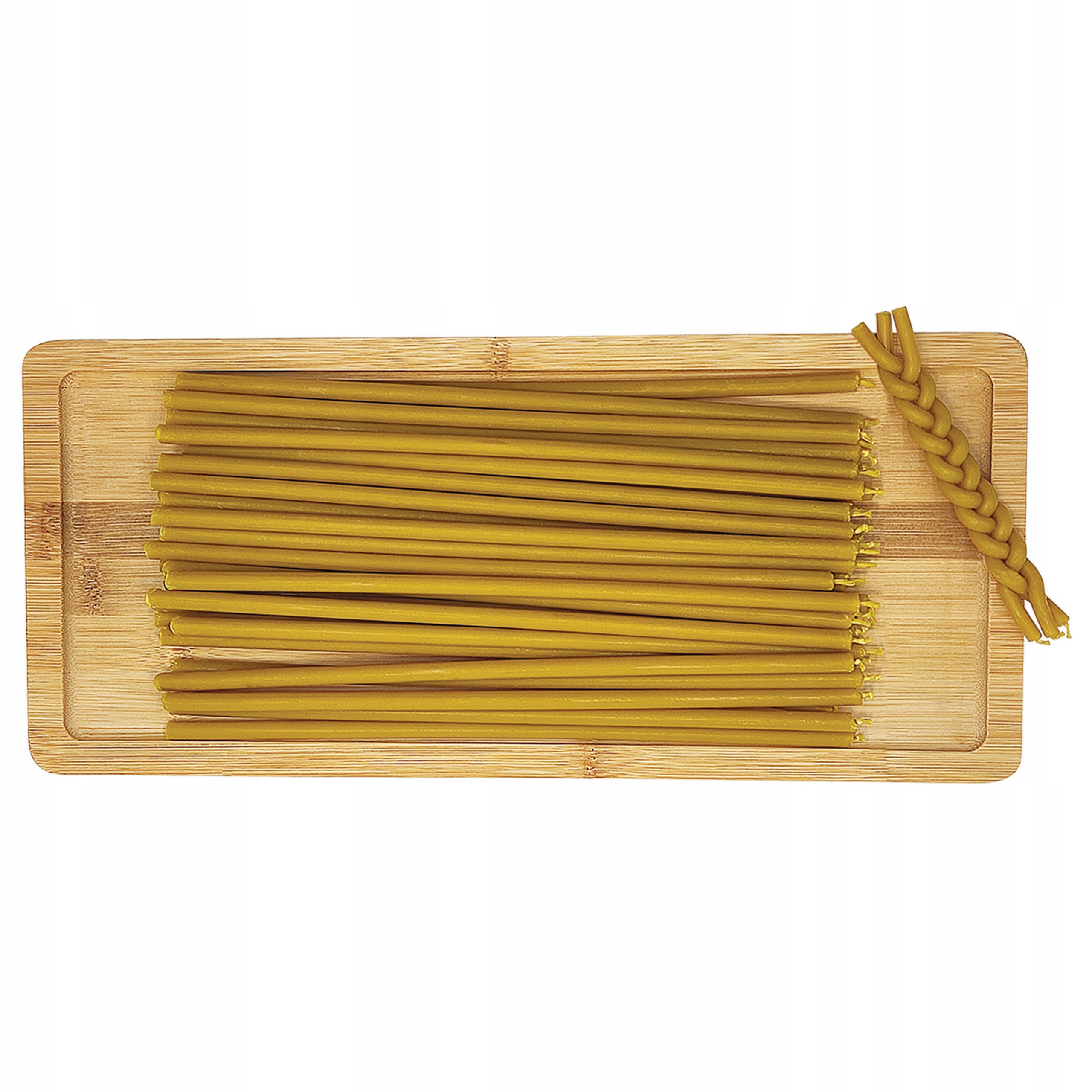 Prírodné cirkevné rituálne sviečky z včelieho vosku, dlhé 26 cm, 150 ks