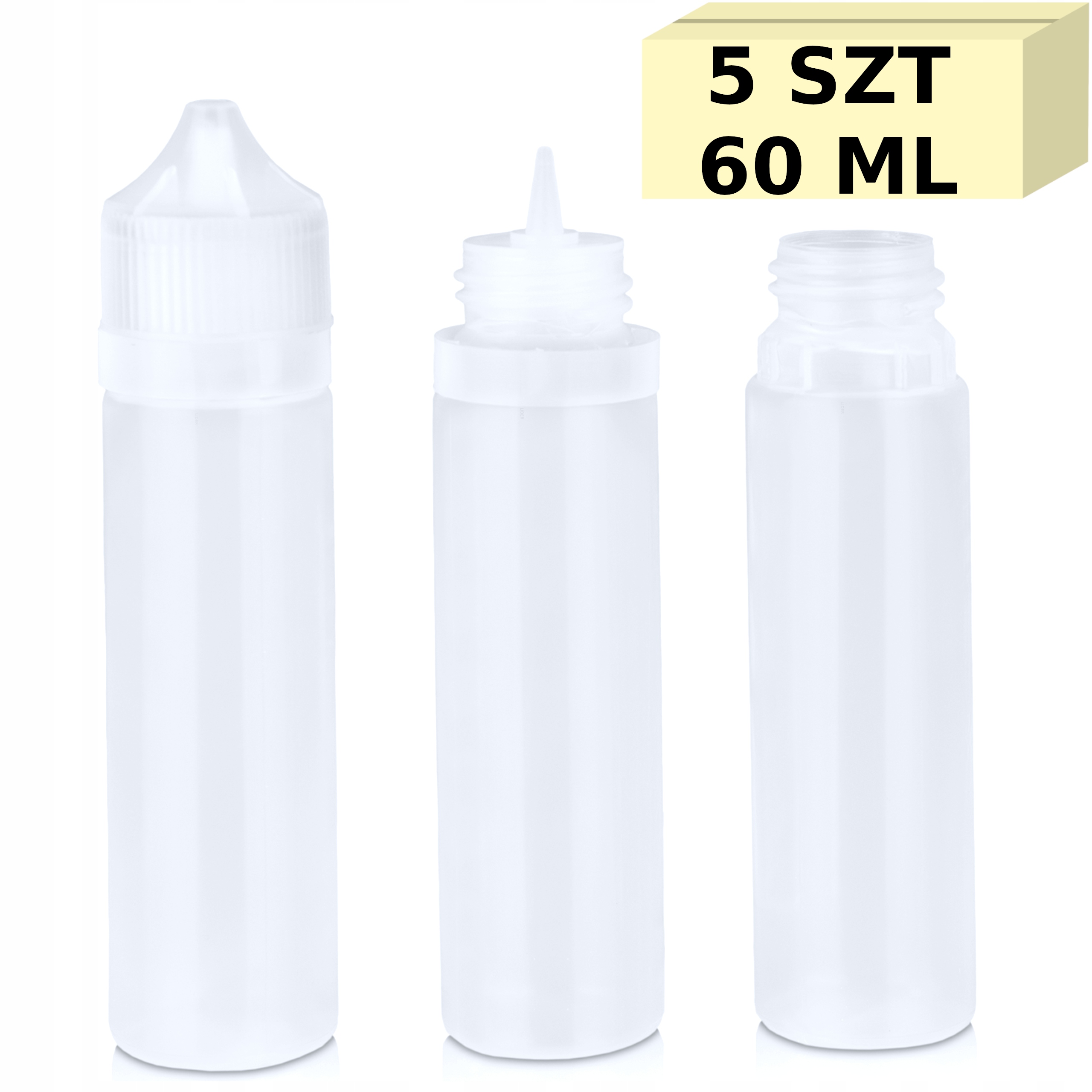 

Butelka 60 ml 5 Szt Liquid Buteleczka Buteleczki