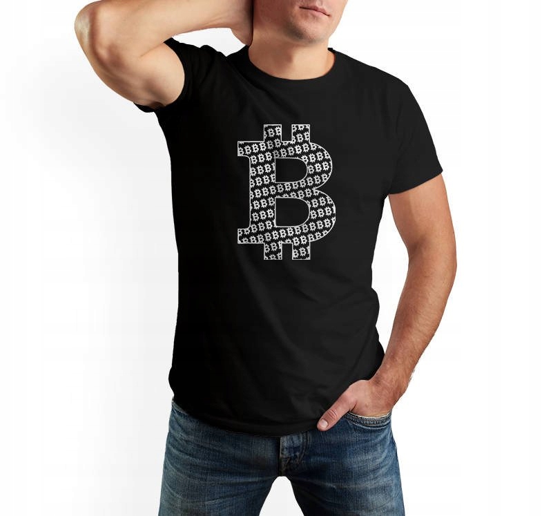 

T-shirt męski Bitcoin koszulka kryptowaluty S