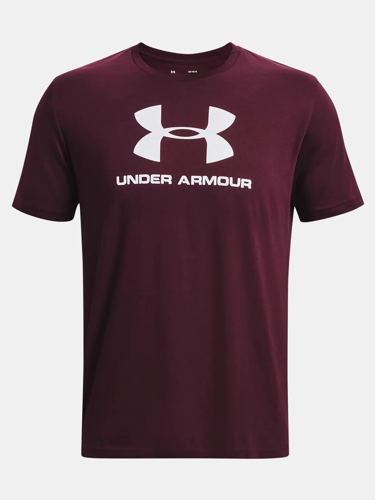 KOSZULKA MĘSKA UNDER ARMOUR T-SHIRT SZYBKOSCHNĄCA BAWEŁNA SPORTOWA 1329590 Odcień bordowy