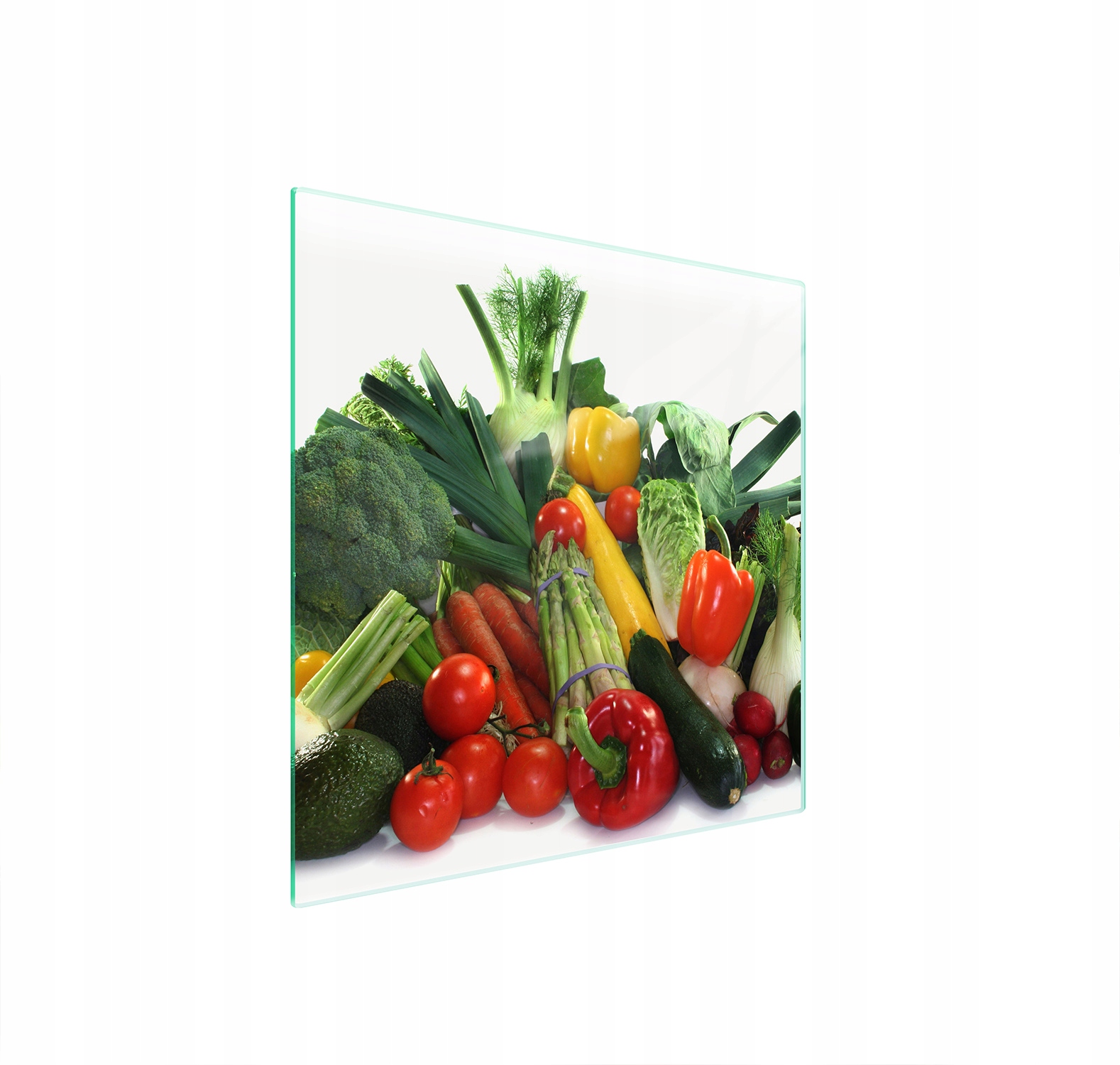 Skleněná Ochranná Deska Na Sporák 50x52 Zelenina Tvrzené Sklo