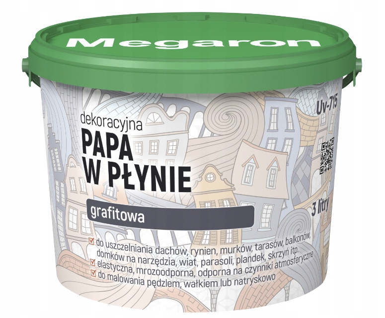 Papa w płynie Megaron kolor Grafit 3 l wodoodporna