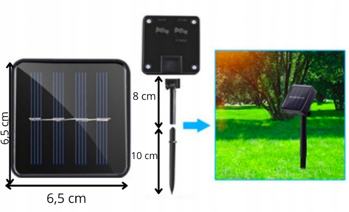 GIRLANDA ŁAŃCUCH ŚWIETLNY LAMPKI SOLARNE OGRODOWE 50 LED 7M CIEPŁE ŚWIATŁO Barwa światła biały ciepły