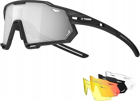 Fotochromowe Okulary Rowerowe X-tiger z Oprawką TR90 (UV400) 4 Szkla
