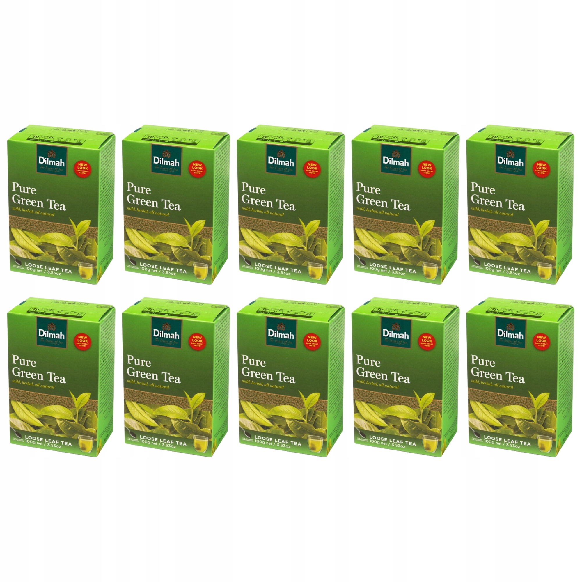 Herbata zielona Dilmah Pure Green Tea 100g sypka x 10
