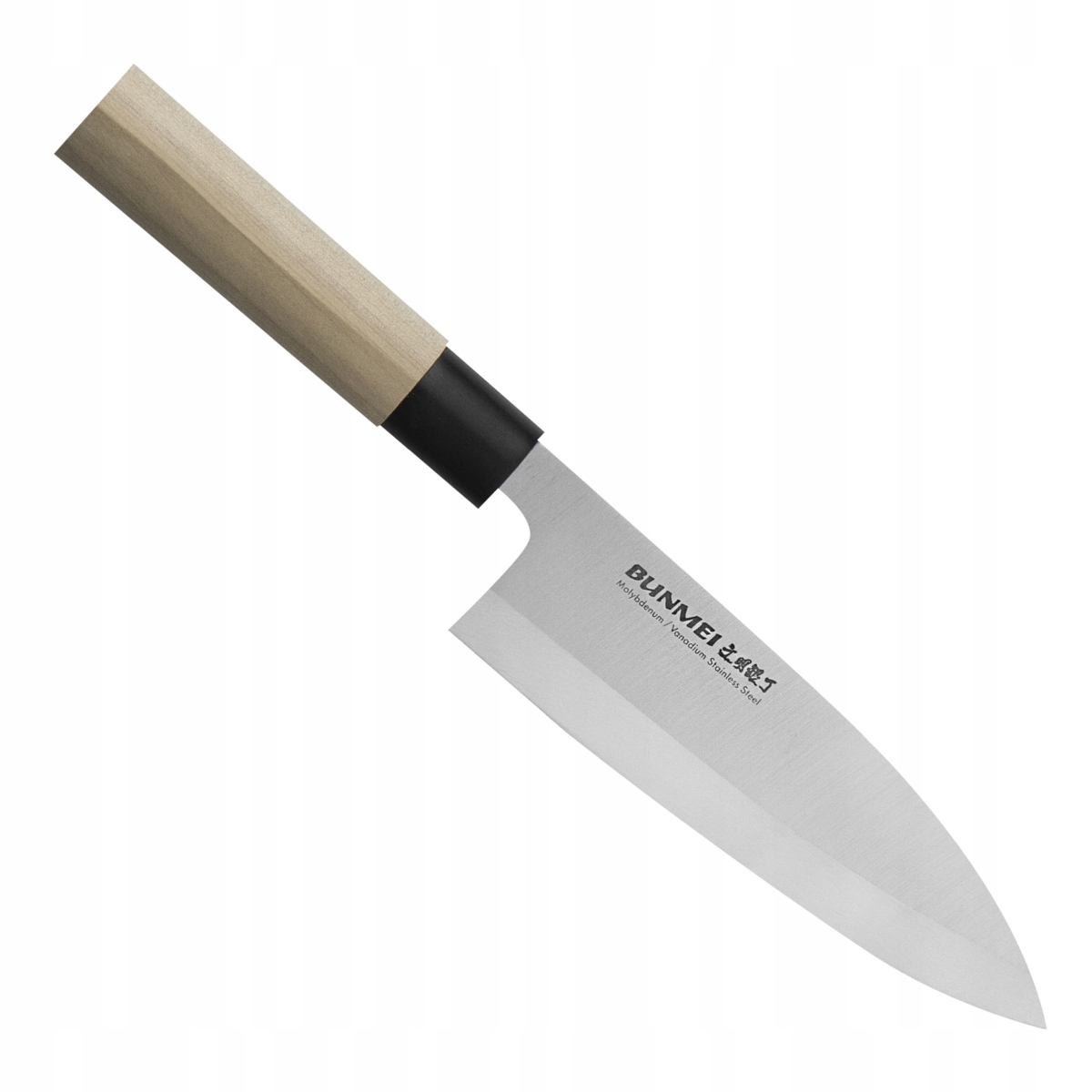 Bunmei Japonský ostrý kuchynský nôž Deba na filetovanie 56-57 Hrc 16,5 cm