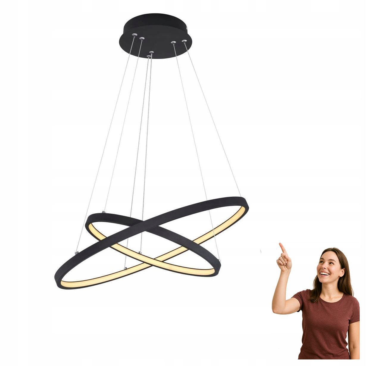 Led závesná lampa 42W Ralph 67192-42B Globo
